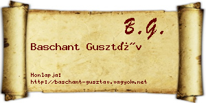 Baschant Gusztáv névjegykártya